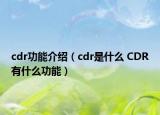 cdr功能介绍（cdr是什么 CDR有什么功能）