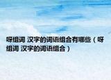 呀组词 汉字的词语组合有哪些（呀组词 汉字的词语组合）