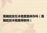 莲藕能放在冰箱里面保存吗（莲藕能放冰箱里保鲜吗）