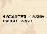 牛肉怎么煮不塞牙（牛肉怎样炖好吃 保证可口不塞牙）
