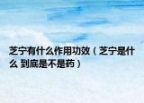 芝宁有什么作用功效（芝宁是什么 到底是不是药）