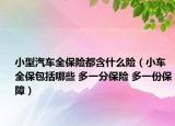 小型汽车全保险都含什么险（小车全保包括哪些 多一分保险 多一份保障）