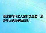 愿此生相守之人是什么意思（愿终守之的愿是啥意思）
