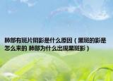 肺部有斑片阴影是什么原因（黑斑的影是怎么来的 肺部为什么出现黑斑影）