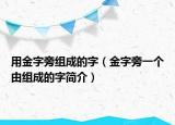 用金字旁组成的字（金字旁一个由组成的字简介）