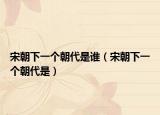 宋朝下一个朝代是谁（宋朝下一个朝代是）