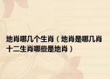 地肖哪几个生肖（地肖是哪几肖 十二生肖哪些是地肖）