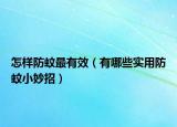 怎样防蚊最有效（有哪些实用防蚊小妙招）