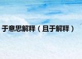 于意思解释（且于解释）