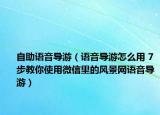 自助语音导游（语音导游怎么用 7步教你使用微信里的风景网语音导游）