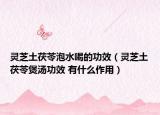 灵芝土茯苓泡水喝的功效（灵芝土茯苓煲汤功效 有什么作用）
