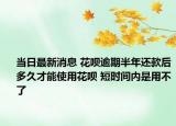 当日最新消息 花呗逾期半年还款后多久才能使用花呗 短时间内是用不了