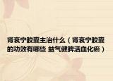 肾衰宁胶囊主治什么（肾衰宁胶囊的功效有哪些 益气健脾活血化瘀）