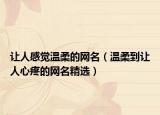 让人感觉温柔的网名（温柔到让人心疼的网名精选）