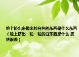 脸上挤出来像米粒白色的东西是什么东西（脸上挤出一粒一粒的白东西是什么 皮肤很差）