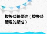 拔矢啖睛是谁（拨失啖睛说的是谁）