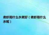 煮虾用什么水煮好（煮虾用什么水呢）
