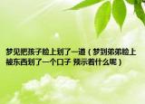 梦见把孩子脸上划了一道（梦到弟弟脸上被东西划了一个口子 预示着什么呢）