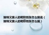 独特又撩人的昵称姓张怎么起名（独特又撩人的昵称姓张怎么起）