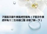 子属鼠丑属牛寅属虎卯属兔（子鼠丑牛寅虎卯兔十二生肖顺口溜 详细了解一下）