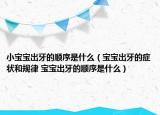 小宝宝出牙的顺序是什么（宝宝出牙的症状和规律 宝宝出牙的顺序是什么）