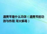 酒黄芩是什么功效（酒黄芩的功效与作用 泻火解毒）
