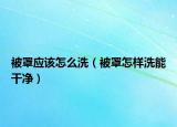 被罩应该怎么洗（被罩怎样洗能干净）
