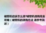 破壁机应该怎么选?破壁机选购完全攻略（破壁机的选购方法 请参考简述）