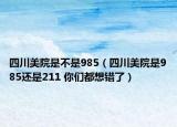 四川美院是不是985（四川美院是985还是211 你们都想错了）