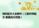 饵料配方大全野钓（三款钓饵配方 都是纯天然哦）