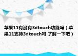 苹果11有没有3dtouch功能吗（苹果11支持3dtouch吗 了解一下吧）