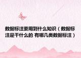 数据标注要用到什么知识（数据标注是干什么的 有哪几类数据标注）