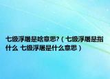 七级浮屠是啥意思?（七级浮屠是指什么 七级浮屠是什么意思）