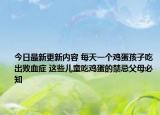 今日最新更新内容 每天一个鸡蛋孩子吃出败血症 这些儿童吃鸡蛋的禁忌父母必知