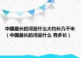 中国最长的河是什么大约长几千米（中国最长的河是什么 有多长）