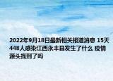 2022年9月18日最新相关报道消息 15天448人感染江西永丰县发生了什么 疫情源头找到了吗