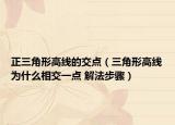 正三角形高线的交点（三角形高线为什么相交一点 解法步骤）
