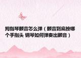 拇指琴颤音怎么弹（颤音到底按哪个手指头 钢琴如何弹奏出颤音）