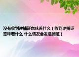 没有收到逮捕证意味着什么（收到逮捕证意味着什么 什么情况会发逮捕证）