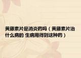 黄藤素片是消炎药吗（黄藤素片治什么病的 生病用得到这种药）