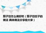 茄子馅怎么做好吃（茄子馅饺子的做法 具体做法分享给大家）