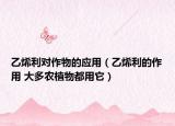 乙烯利对作物的应用（乙烯利的作用 大多农植物都用它）