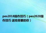 pes2018操作技巧（pes2020操作技巧 送给需要的你）