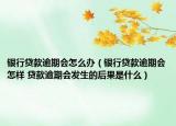 银行贷款逾期会怎么办（银行贷款逾期会怎样 贷款逾期会发生的后果是什么）