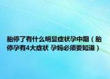 胎停了有什么明显症状孕中期（胎停孕有4大症状 孕妈必须要知道）