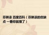 芬琳漆 百度百科（芬琳漆的优缺点 一看你就懂了）
