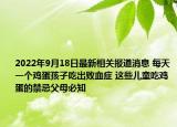 2022年9月18日最新相关报道消息 每天一个鸡蛋孩子吃出败血症 这些儿童吃鸡蛋的禁忌父母必知