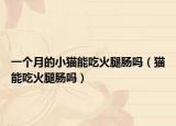 一个月的小猫能吃火腿肠吗（猫能吃火腿肠吗）