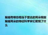 蝙蝠有哪些相当于雷达的耳朵根据蝙蝠耳朵的特征科学家们发现了什么