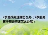 7岁男孩叛逆期怎么办（7岁的男孩子叛逆应该怎么办呢）